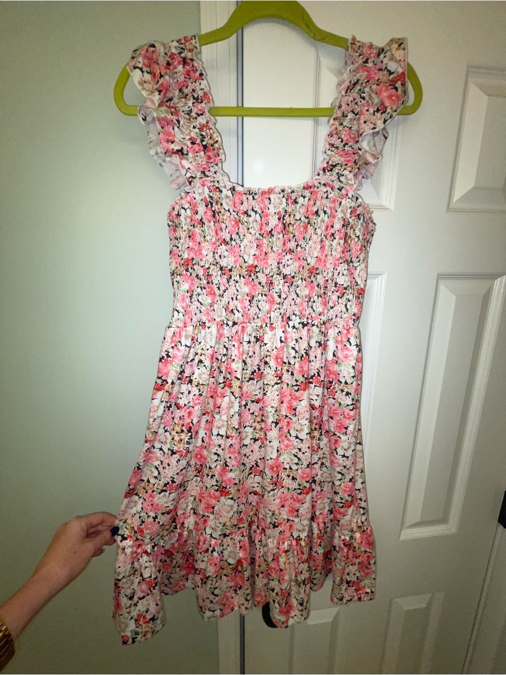 Floral Ruffle Strap Dress